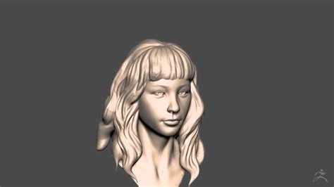 Zbrush Sculpting Girl With Wavy Hair 02 Hair Youtube