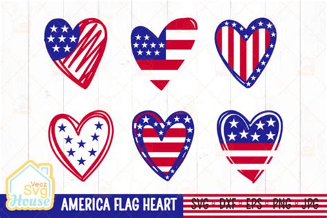 American Heart Flag Bundle Svg Graphic by VeczSvgHouse · Creative Fabrica