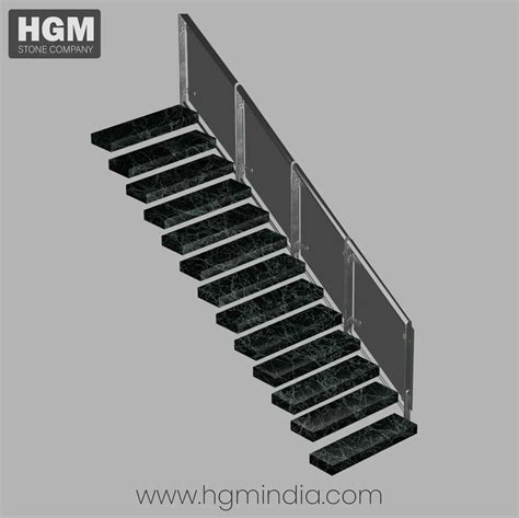 Empress Green Marble Stairs Hind Grani Marmo