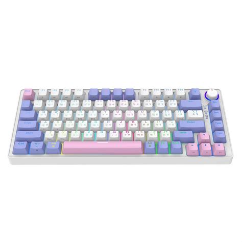 Teclado Gamer Superframe Ribbon Rgb Switch Red Abnt Hot Swap Fio White Purple