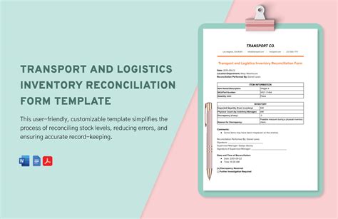 Transport And Logistics Service Request Form Template In Word PDF