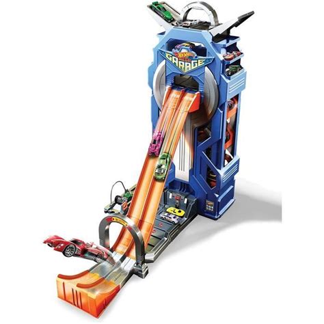 Vehicule Pour Circuit Miniature Hot Wheels City Mega Garage Coffret De Jeu Pour Petites