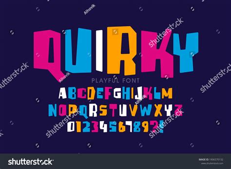Quirky Playful Style Childish Font Alphabet Stock Vector (Royalty Free ... 