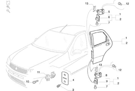 Porta Traseira Lado Direito Fiat Siena Fiat