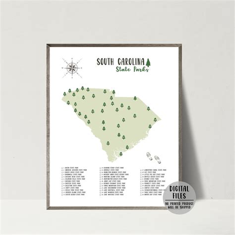 South Carolina State Parks Map-south Carolina State Parks Checklist