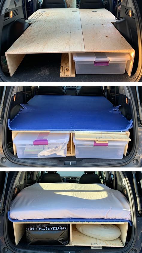 How To Build A Car Camping Bed Platform Honda Crv Camper Conversion