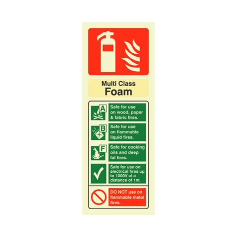 Foam Fire Extinguisher Signs FPS