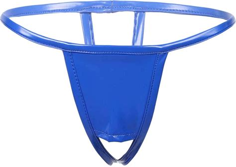 iixpin Ouvert Slip Damen G String Tanga Sexy Lack Leder Unterhose Panties Unterwäsche Lingerie