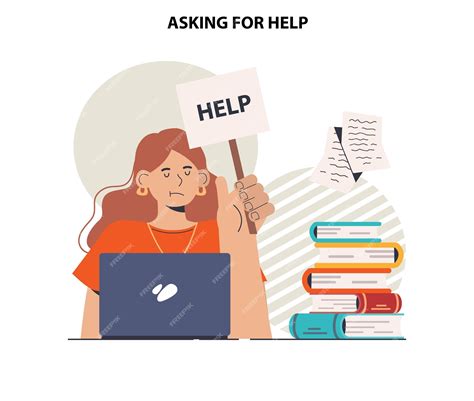 Premium Vector Asking For Help Character Seeking Support From Other
