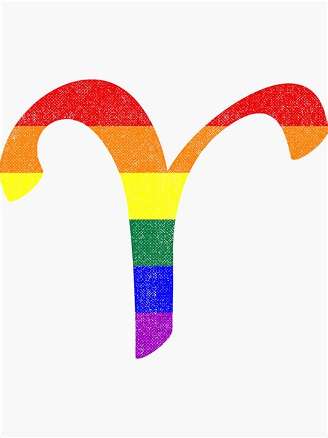 Pegatina Bandera Del Orgullo Gay LGBT Signo Del Zodiaco Aries De Valador Redbubble