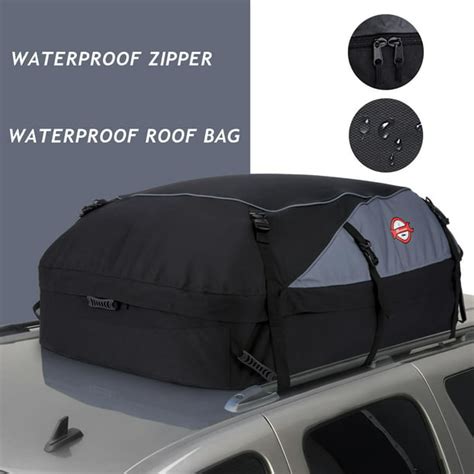 Car Roof Bag Cargo Carrier 15 Cubic Feet Waterproof Car Top Carrier Suitable For All Vehicles