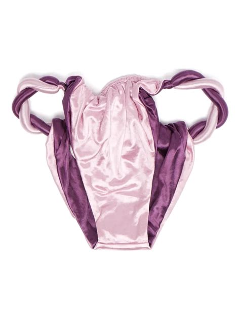 Isa Boulder Chunky Rope Reversible Bikini Bottoms In Pink Modesens