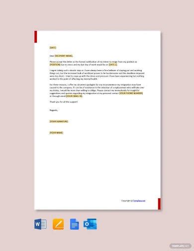 47 Resignation Letter Templates Free Word Excel Pdf Ipages