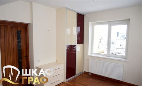 Узкий шкаф-купе в спальню №120 купить под заказ в Минске