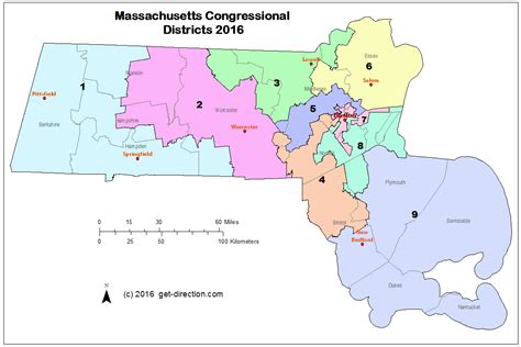 Map Of Massachusetts Congressional Districts 2016