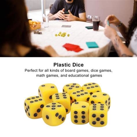 Vgeby Jeu De D S Pcs Dice Set Mm Plastique Faces Coins Ronds D S