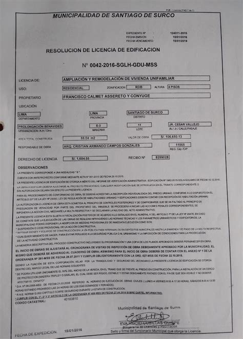 Licencia De Construcción