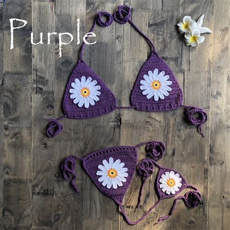 New Arrival Handmade Crochet Flower Micro Bikini G Thong String Beach Micro Swimwear Sexy