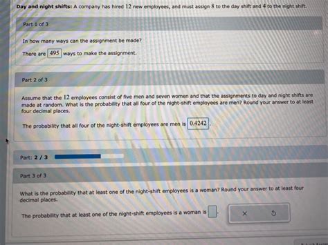 Solved Day And Night Shifts A Company Has Hired New Chegg