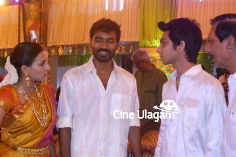 Dhanush With his Wife at Anirudh Sister Wedding Photos | Veethi