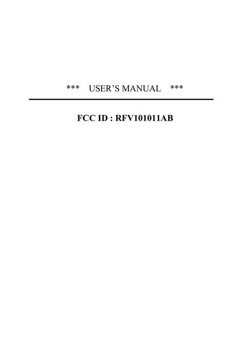 Tgc Ab Rf Transmitter Anf Receiver User Manual Users Manual