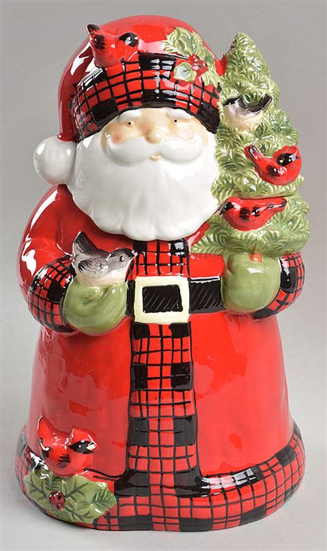 Winters Plaid Figural Cookie Jar And Lid By Certified International Replacements Ltd