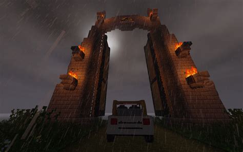 The Jurassic Park Gate Schematic Minecraft Map