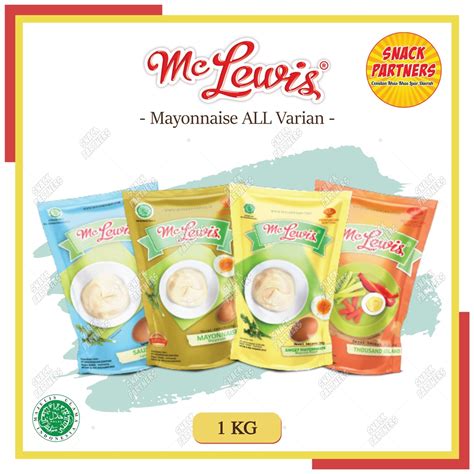 Jual MC LEWIS Mayonnaise 1 KG Saos Saus Mayonaise Mayones Original Sweet Manis Hot Spicy