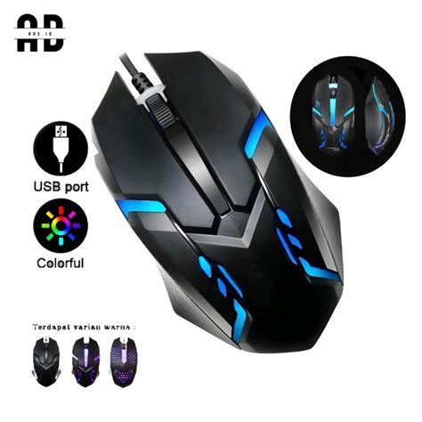 abs mouse kabel gaming  ifox led cable mouse game rgb colorful