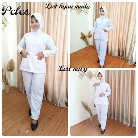 Jual Baju Dinas Bidan Dan Perawat Bisa Custom Warna List Shopee