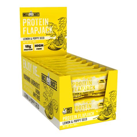 Uncle Jacks Protein Flapjack 16x100g Box Protein Package Protein