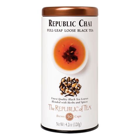 The Republic Of Tea Republic Chai Full Leaf Ounces Cups Free