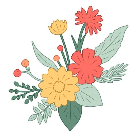 Composici N Floral Vectorial Vector Premium