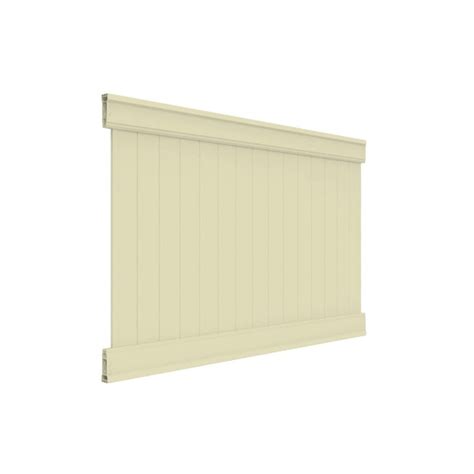 freedom emblem  ft    ft  sand privacy vinyl flat top fence panel