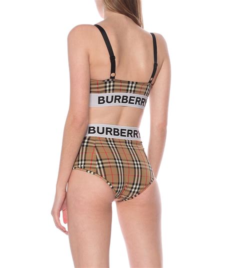 Burberry Vintage Check Bikini Bottoms In Beige Natural Lyst