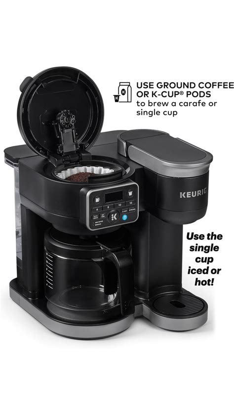 Keurig K Duo Hot Iced Single Serve Carafe Coffee Maker Multistream Technology Oz