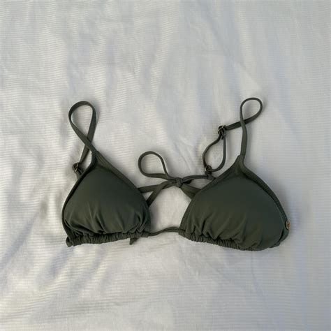 Olive Green Bikini Top Depop