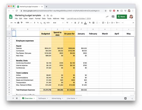 Freebie: Marketing budget spreadsheet — Kevan Lee