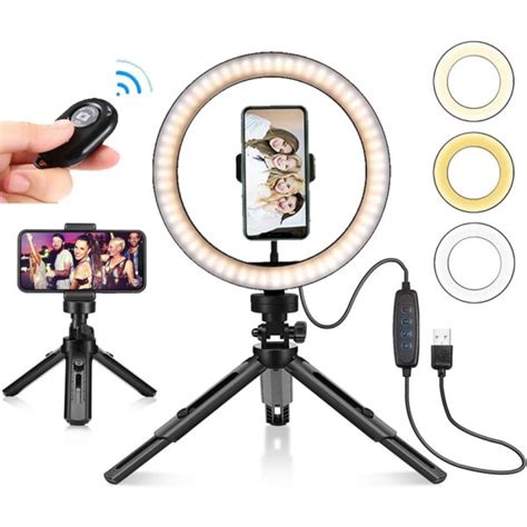 10inch Led Ring Light Photography Selfie Ring Lighting With Tripod