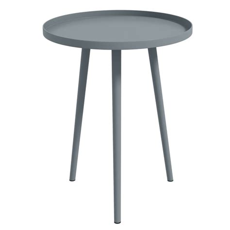 Table Basse De Jardin D Appoint Design Scandinave Acier Poxy Gris