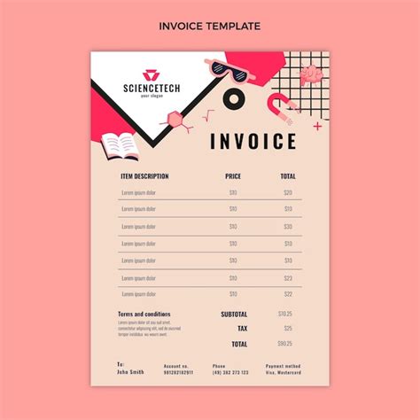 Free Vector Flat Design Science Invoice