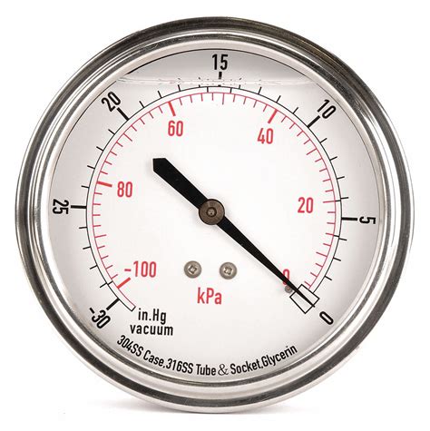 Grainger Approved Vacuum Gauge Kpa Vac To In Hg Vac To