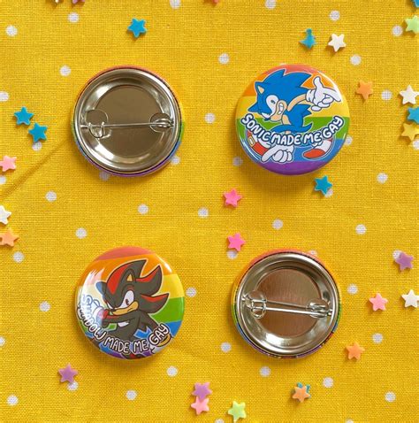 Sonic And Shadow Made Me Gay In Buttons And Magnets Etsy