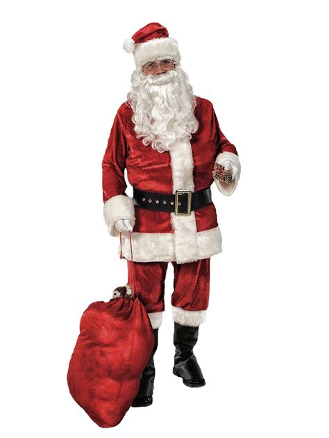 Adult Mens Deluxe Velvet Santa Costume — Costume Super Center