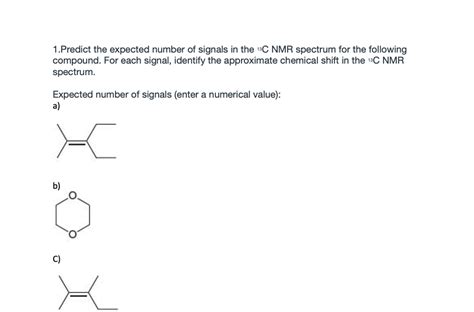 Solved 1predict The Expected Number Of Signals In The 13c