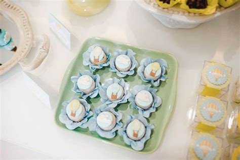 Sweet Blue And Yellow Hot Air Balloon Baby Shower Baby Shower Ideas 4U