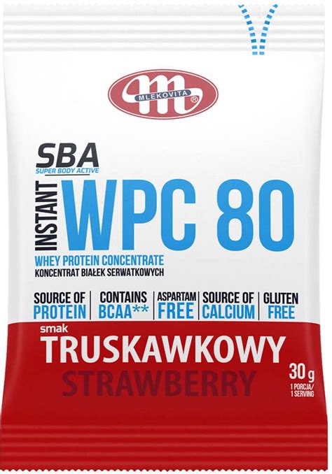 WPC 80 Instant Truskawkowy Koncentrat białek serwatkowych 30 g SBA