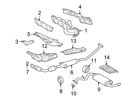 Diagram Exhaust System Exhaust Components For Your Toyota Celica