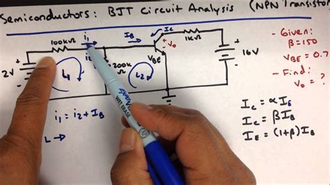 Bjt Semiconductor Circuit Analysis Transistor Practice Problem