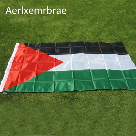 Aerlxemrbrae flagge 90 150cm Palästina Flagge Polyester Flagge Hohe